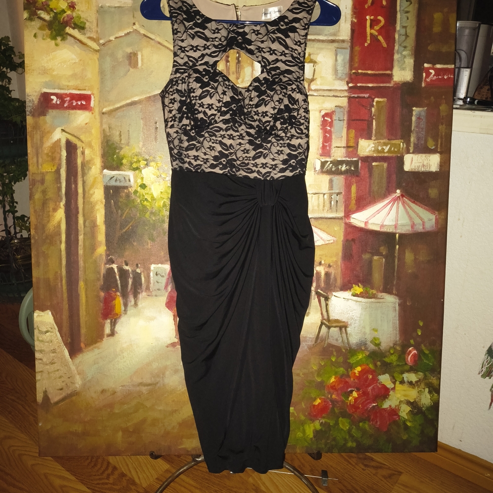 Emerald Sundae Black and Cream Lace Dress